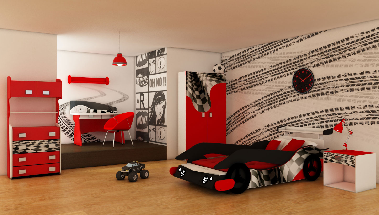 armoire chambre voiture